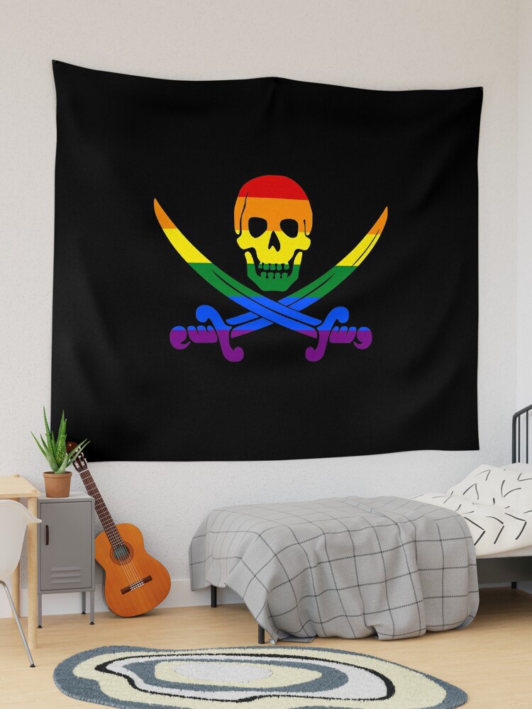 Rainbow Jolly Roger Pirate LGBT Pride Te T-Shirt - TeeHex