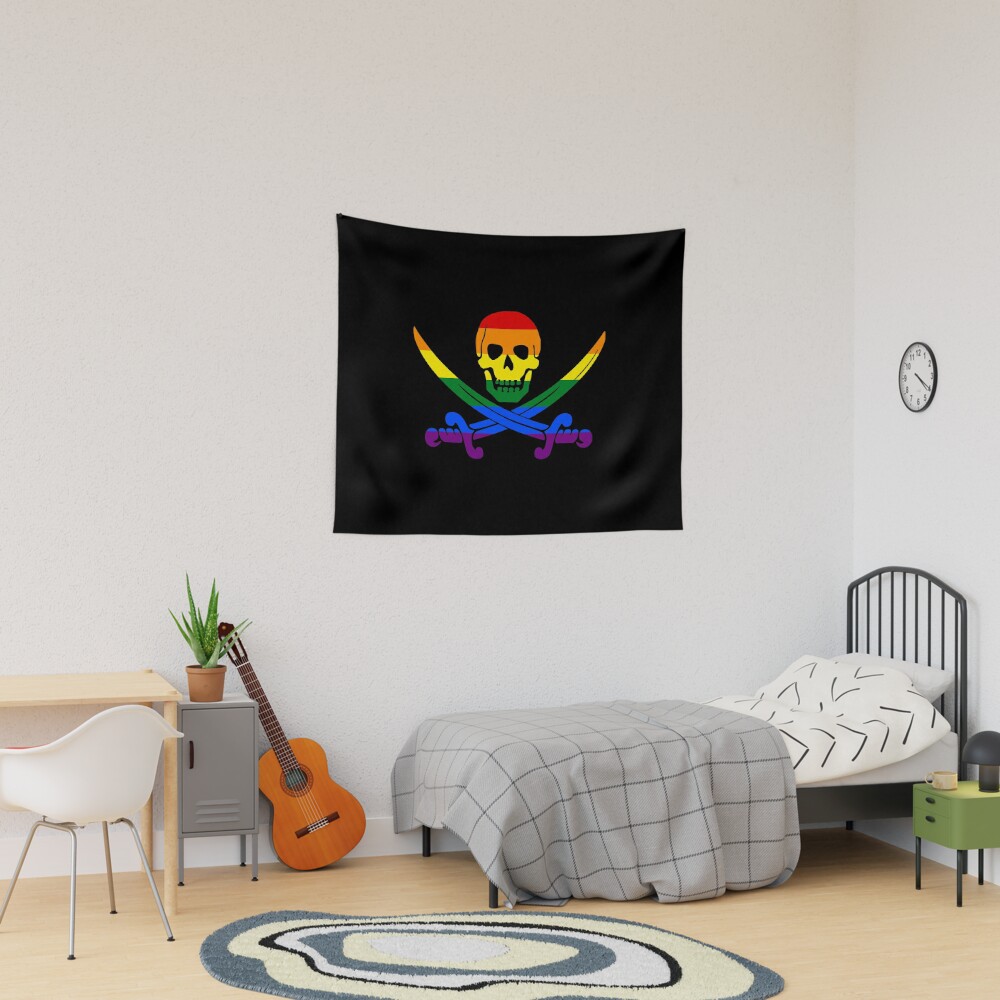 Rainbow Jolly Roger Pirate LGBT Pride Te T-Shirt - TeeHex