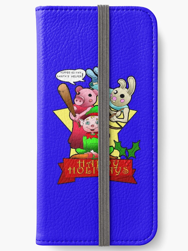 Piggy Roblox Elf Bunny And Piggy Gamer Happy Holiday Gift Iphone Wallet By Freedomcrew Redbubble - santa elf roblox