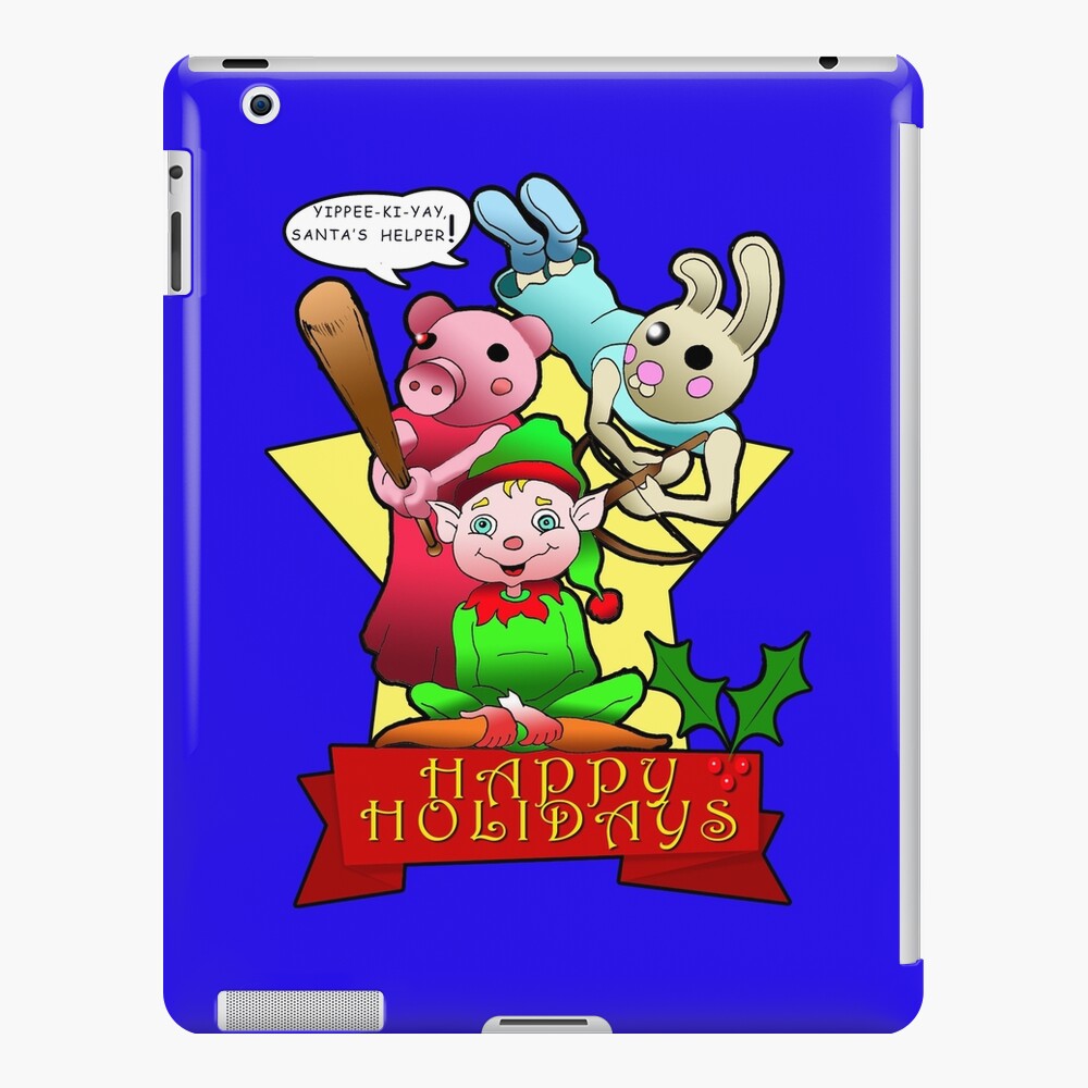Piggy Roblox Elf Bunny And Piggy Gamer Happy Holiday Gift Ipad Case Skin By Freedomcrew Redbubble - one piece flag yay roblox