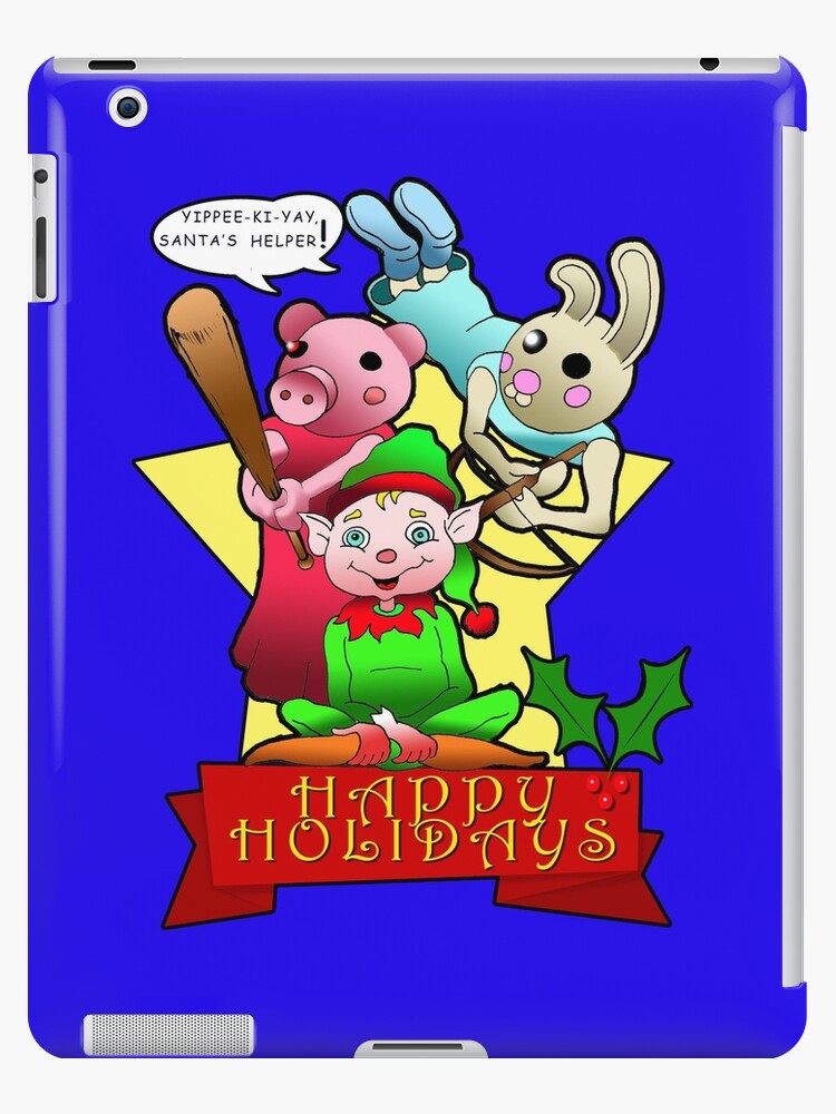 Piggy Roblox Elf Bunny And Piggy Gamer Happy Holiday Gift Ipad Case Skin By Freedomcrew Redbubble - yippe yay roblox