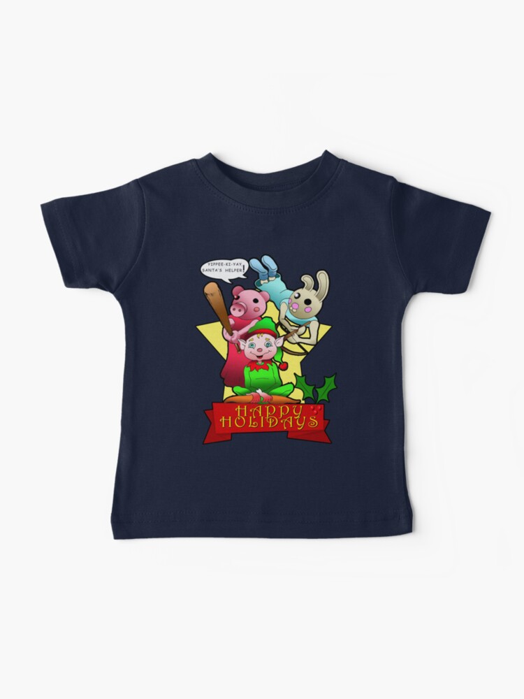 Piggy Roblox Elf Bunny And Piggy Gamer Happy Holiday Gift Baby T Shirt By Freedomcrew Redbubble - roblox elf shirt