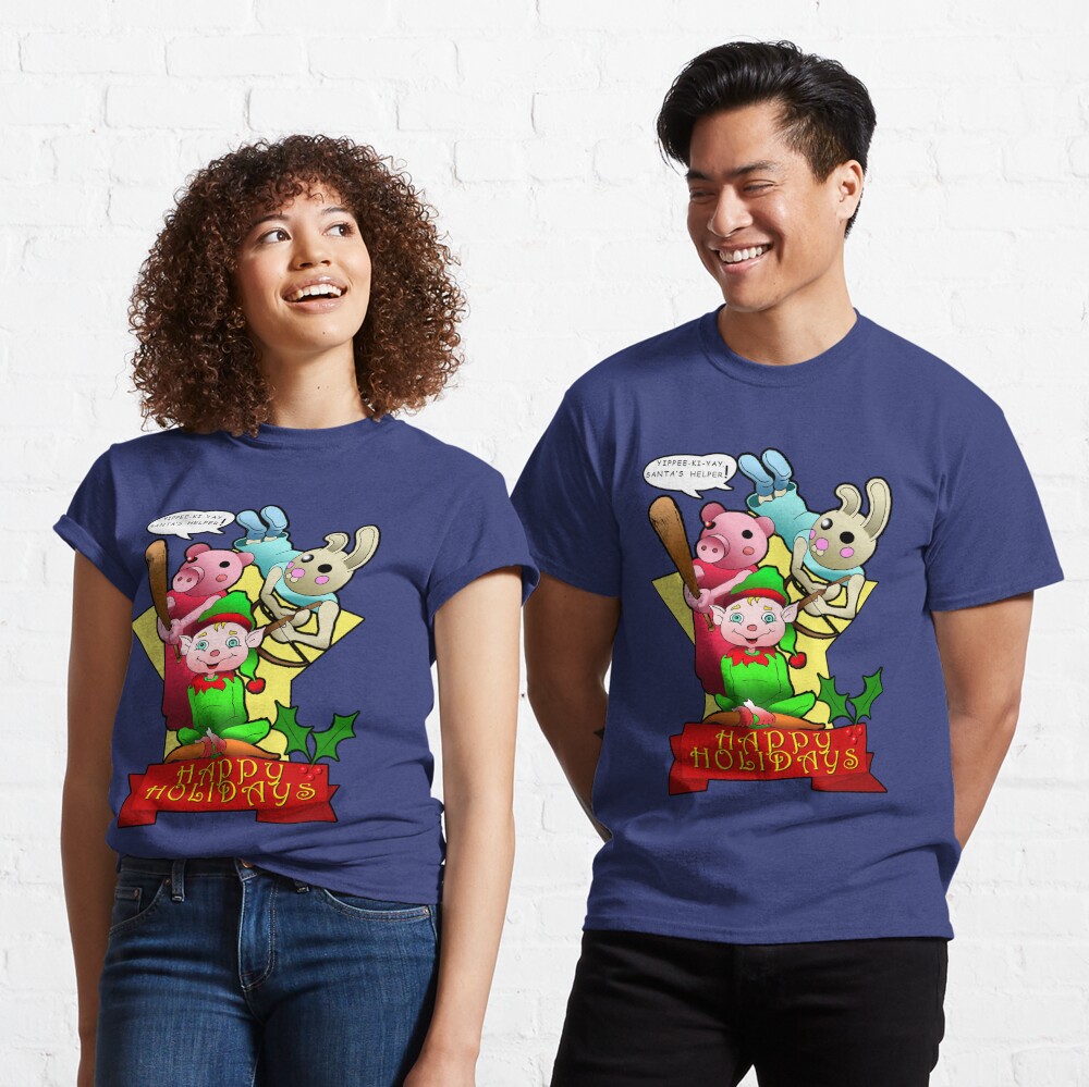Piggy Roblox Elf Bunny And Piggy Gamer Happy Holiday Gift Mask By Freedomcrew Redbubble - roblox elf shirt