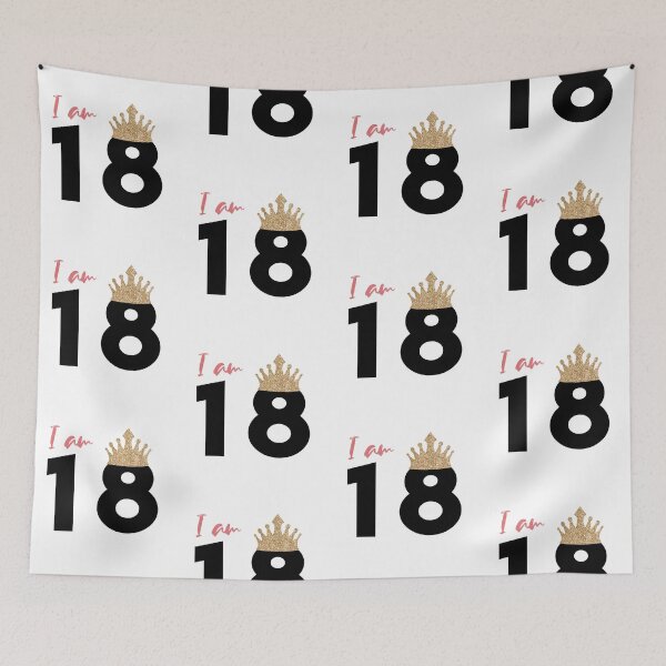 Item preview, I am eighteen eighteenth birthday gift 18 girl birthday designed and sold by SANA MAMOUN ALAJJAN .