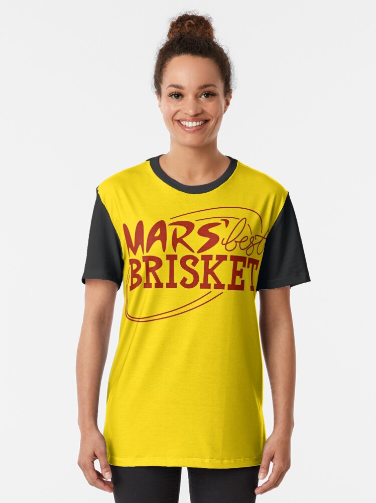 Alternate view of Mars' Best Brisket Official Crew Member (Condiments) Graphic T-Shirt