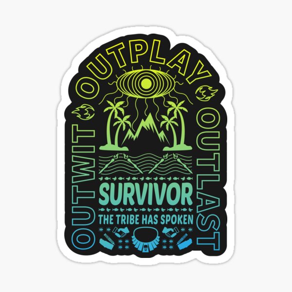 Neon Retro Survivor Sticker