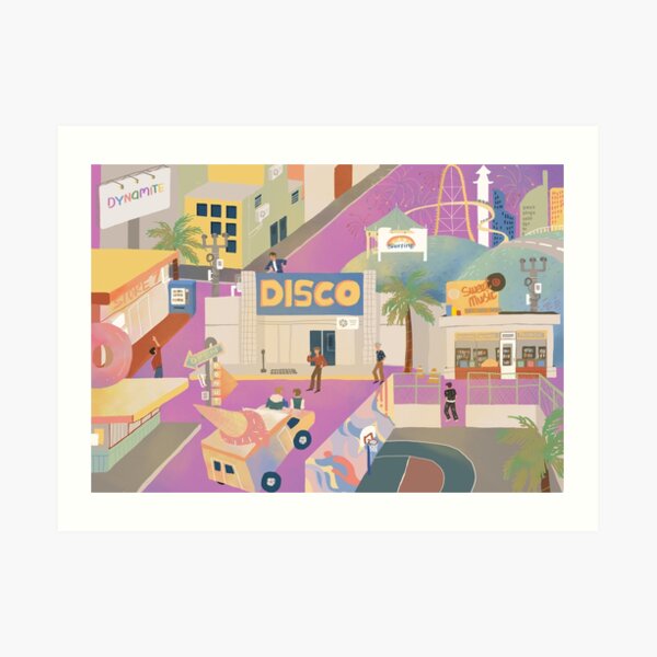 BTS - Dynamite city Art Print