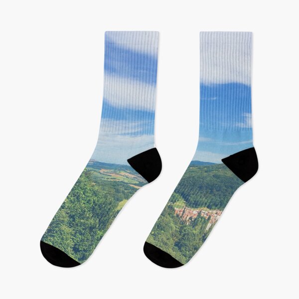 Item preview, Italian mountain bright green in summer with city on the side designed and sold by Mirko Torresi.