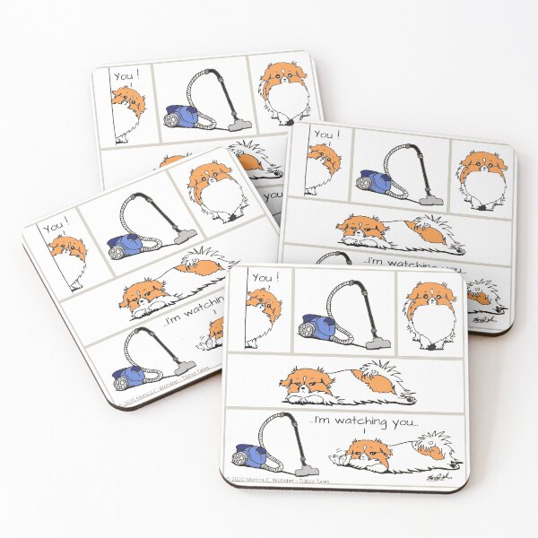 Item preview, I'm Watching You Tibbie Tales Tibetan Spaniel Funny Comic designed and sold by Monica C. Webster.