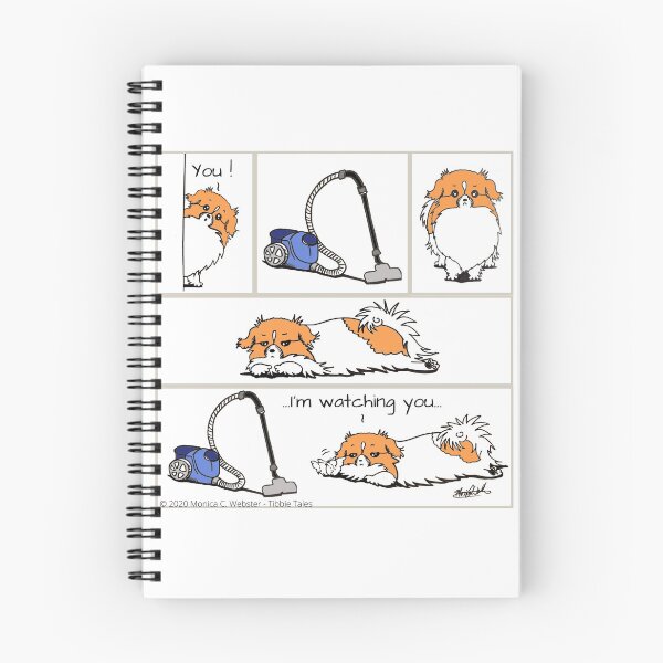 Item preview, I'm Watching You Tibbie Tales Tibetan Spaniel Funny Comic designed and sold by Monica C. Webster.