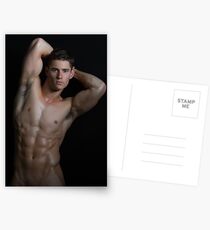 Perfect abs and torso Postcards