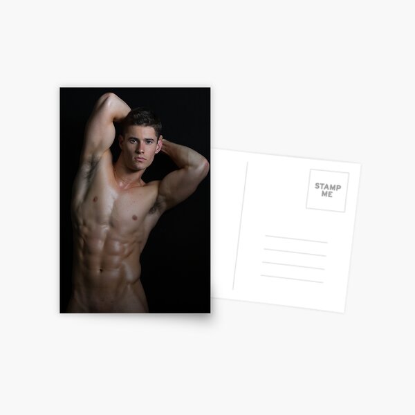 Perfect abs and torso Postcard