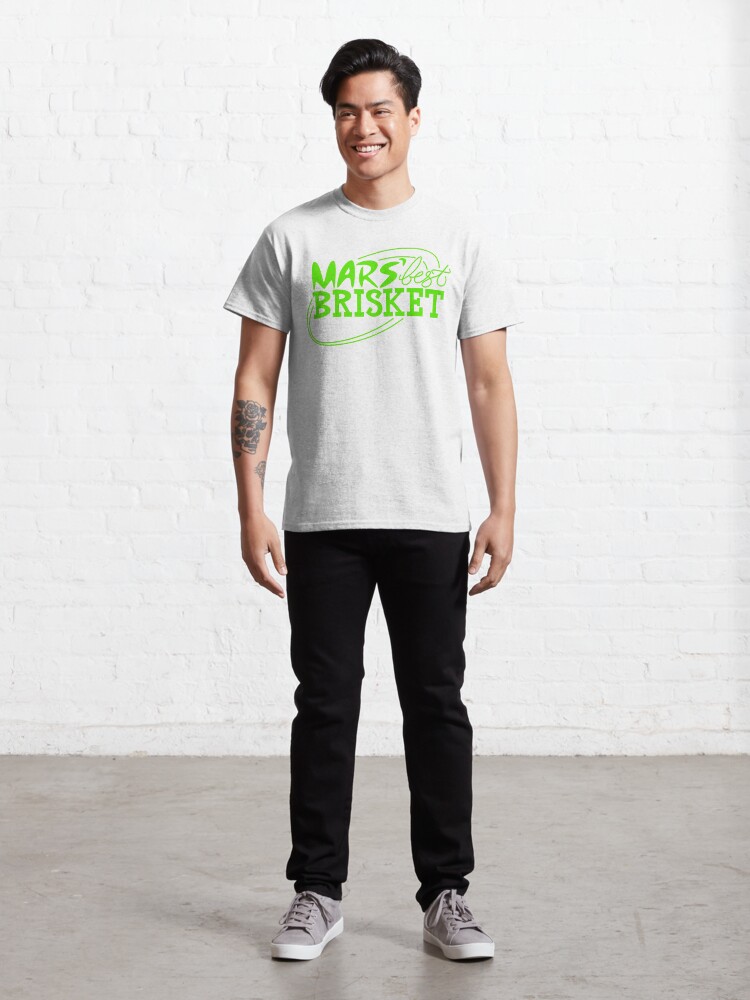 Alternate view of Mars' Best Brisket Official Crew Member (Black) Classic T-Shirt