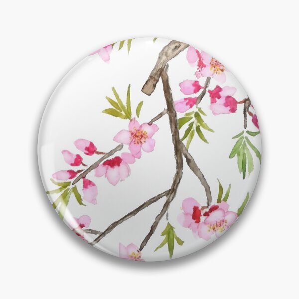 Item preview, hand painted pink peach blossom 2020 designed and sold by ColorandColor.