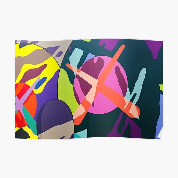 art de toile colorée cool pour les chambres d'adolescents Poster