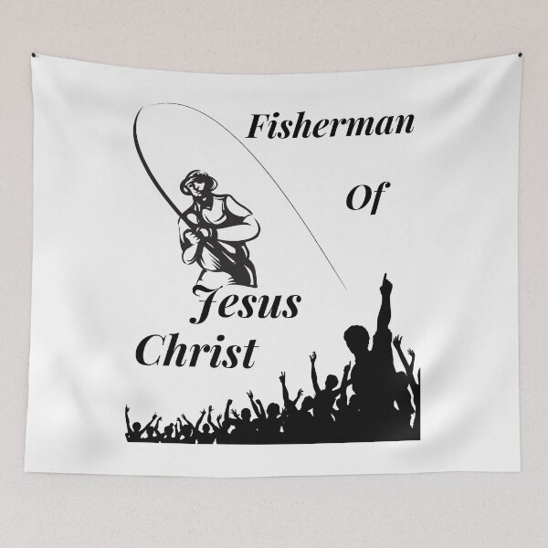 Item preview, Fisherman of Jesus Christ Graphic Short Sleeve T-shirt, Mug, Wall Art, Hoodies, Cellphone Accessories, & More  designed and sold by littlebluehouse.