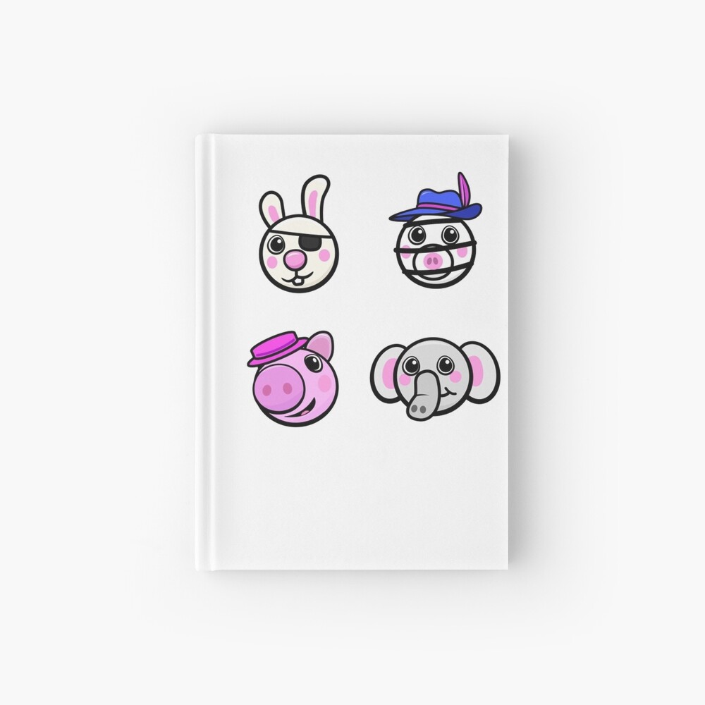 Piggy Friends Cute Game Characters Roblox Piggy Spiral Notebook By Ludivinedupont Redbubble - creepy cute roblox characters