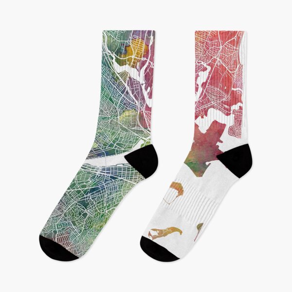 Item preview, Boston Watercolor Map by Zouzounio Art designed and sold by zouzounioart.