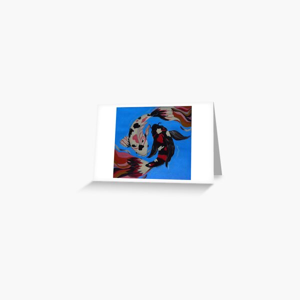 Yin Yang Koi Greeting Card