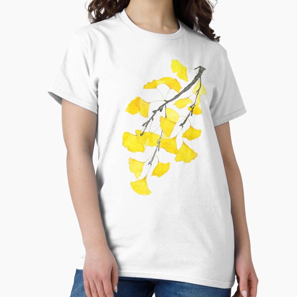 Vista previa del artículo con la obra «acuarela de Ginkgo dorado pintada a mano», diseñado y vendido por ColorandColor.