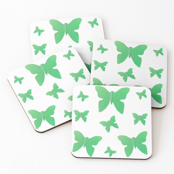 Item preview, Green Butterflies plain abstract designed and sold by HappyPrints ⭐⭐⭐⭐⭐.