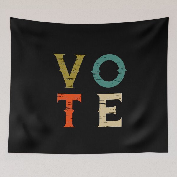 Item preview, VOTE Vintage Face Mask VOTER designed and sold by MagicBoutique.