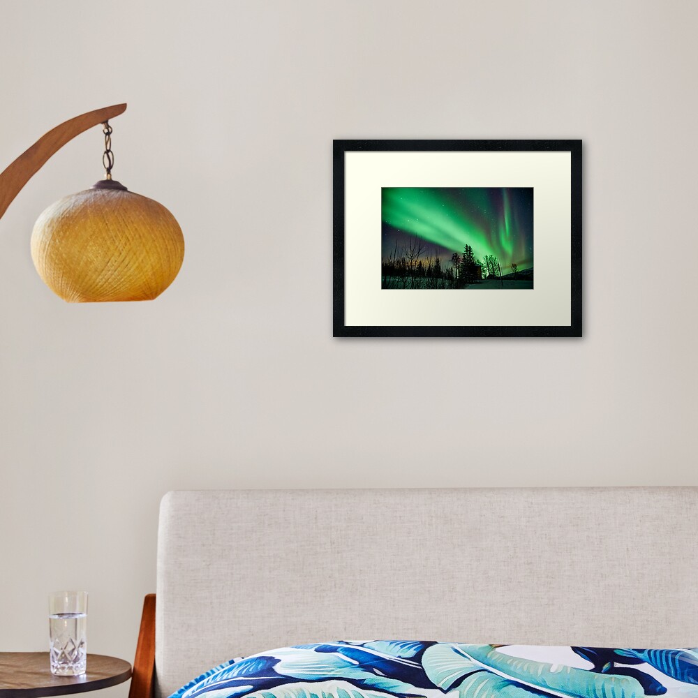 Northern Lights - Norway (Storteinnes) Framed Art Print