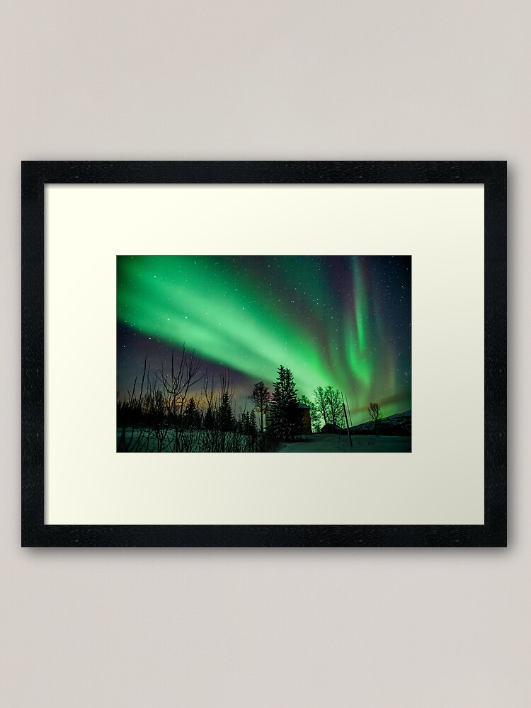 Alternate view of Northern Lights - Norway (Storteinnes) Framed Art Print