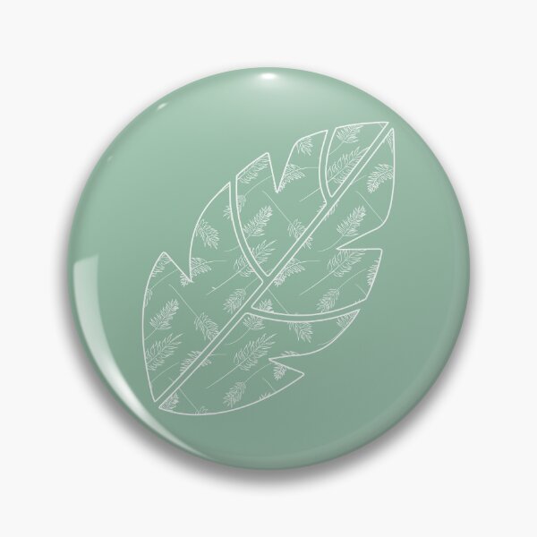 Item preview, Leaf with Green and White Leaf Pattern  designed and sold by alba4design.
