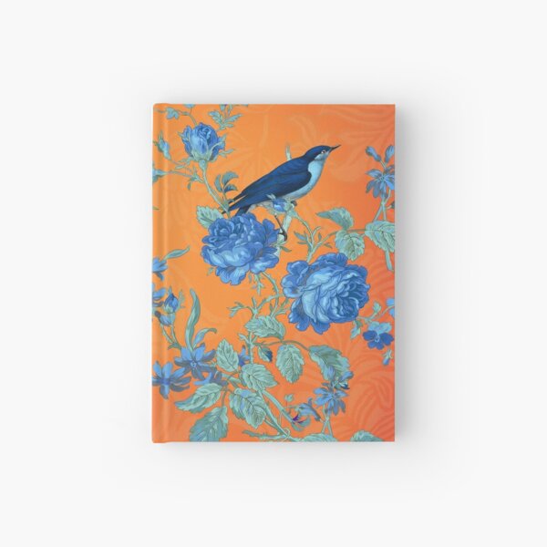 Collage Indigo and Orange Hardcover Journal