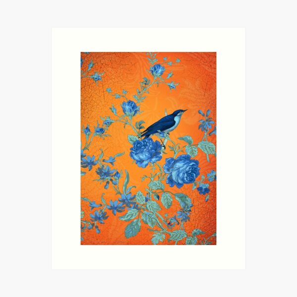 Blue Orange Terracotta Wall Art Canvas Orange and Blue Wall Prints for  Living Room Wall Decor Orange Abstract Pictures Modern Orange and Blue