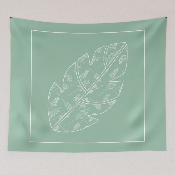 Item preview, Leaf with Green and White Leaf Pattern  designed and sold by alba4design.