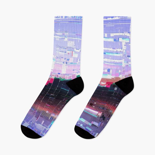 Item preview, Glitched cyberpunk city skyline designed and sold by Faeblehoarder.