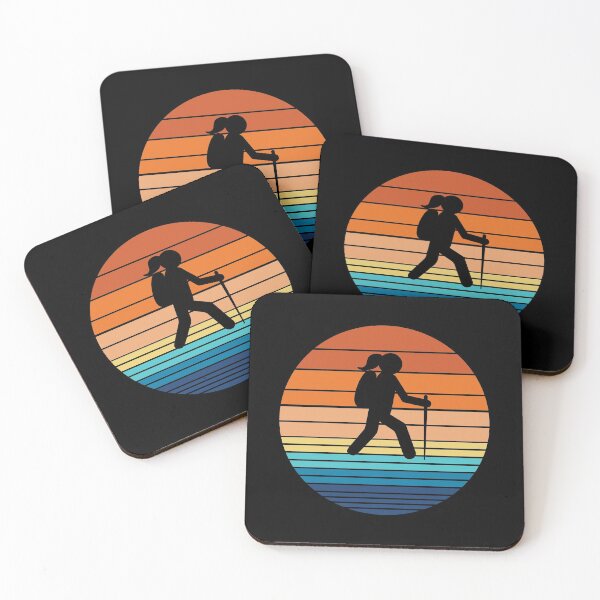 Item preview, Hiker Girl Vintage Sunset designed and sold by AdventurePrints.