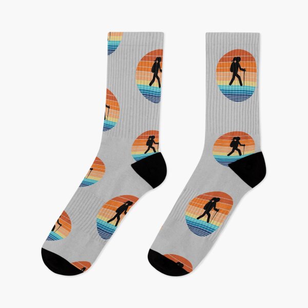 Item preview, Hiker Girl Vintage Sunset designed and sold by AdventurePrints.