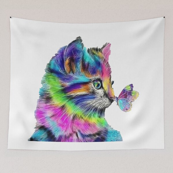 Item preview, neon kitty and butterfly designed and sold by THE AMERICAN TEEVANGELIST.