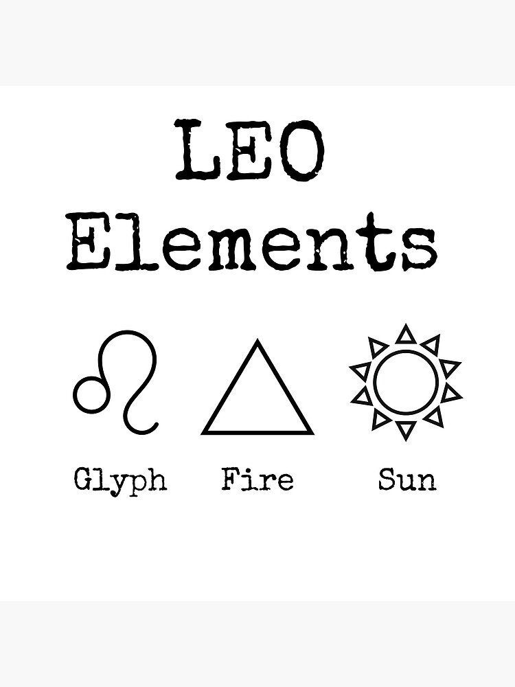 Leo Elements Design Art Print