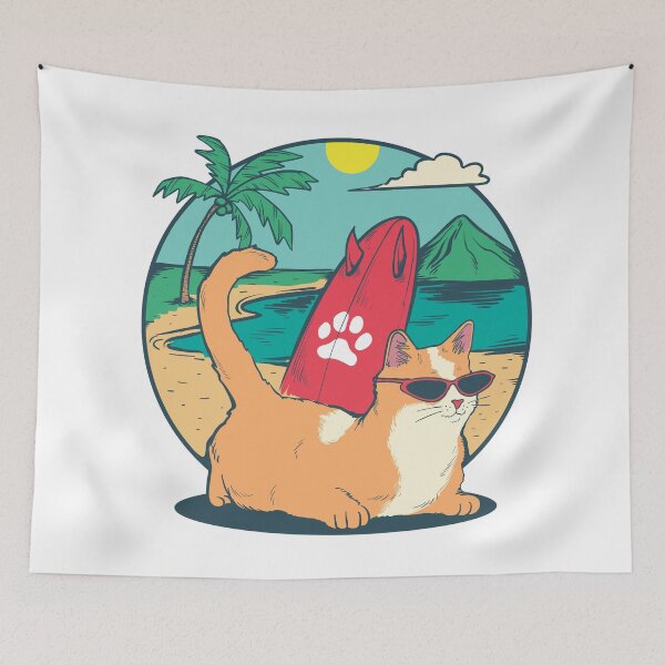 Item preview, Cat at the beach designed and sold by Sasha-Arts.