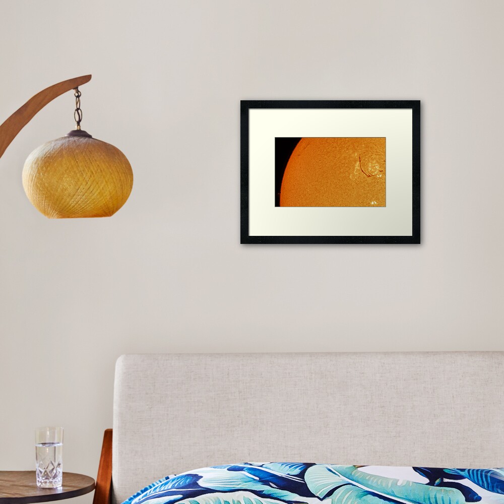 Mercury - Sun transit (1st contact) Framed Art Print