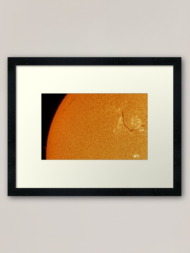Alternate view of Mercury - Sun transit (1st contact) Framed Art Print