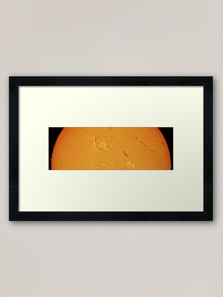 Alternate view of Mercury - Sun transit (mosaic in Hydrogen Alpha) Framed Art Print