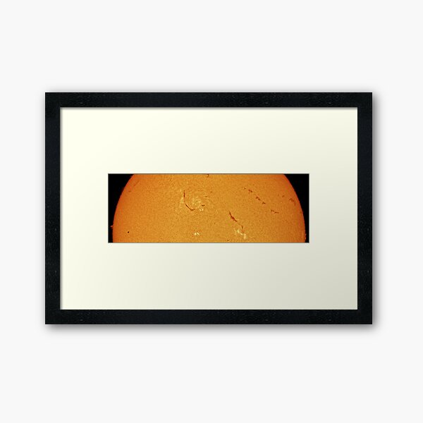 Mercury - Sun transit (mosaic in Hydrogen Alpha) Framed Art Print
