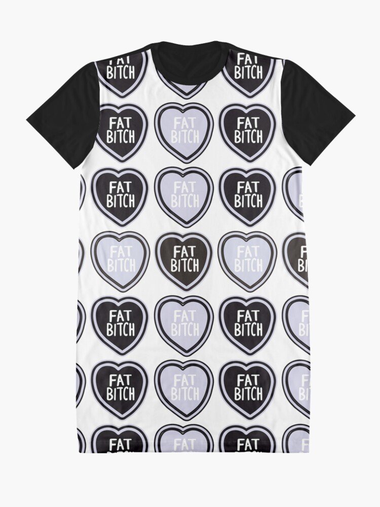 Alternate view of Fat bitch Graphic T-Shirt Dress