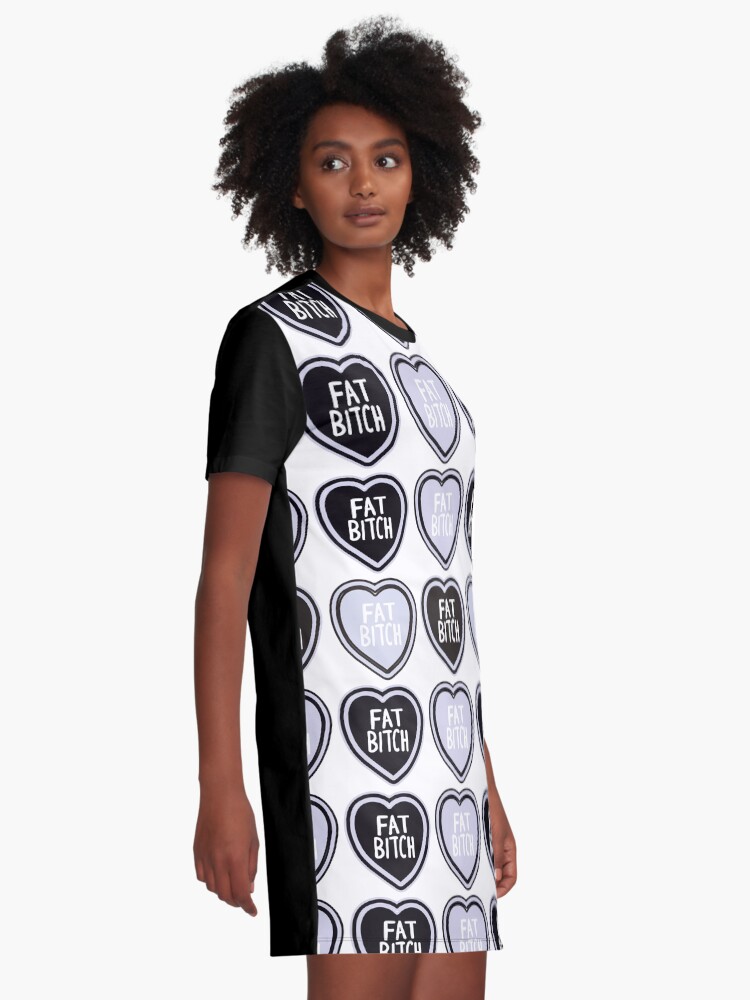 Alternate view of Fat bitch Graphic T-Shirt Dress
