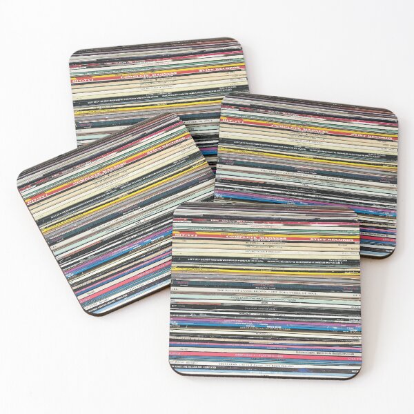 Item preview, Records vinyl stack 80s music designed and sold by JillBusbyArt.