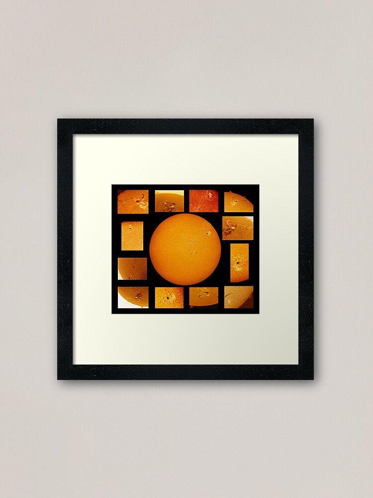Alternate view of Sun mosaic in Hydrogen Alpha Framed Art Print