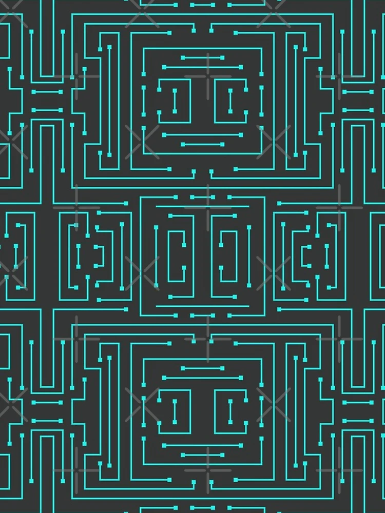 Thumbnail 4 of 4, iPhone Case, Computer Chip Type Pattern designed and sold by bcide.