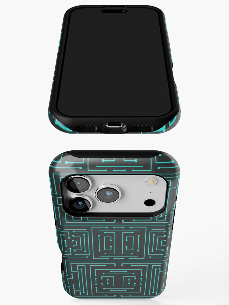 Thumbnail 3 of 4, iPhone Case, Computer Chip Type Pattern designed and sold by bcide.