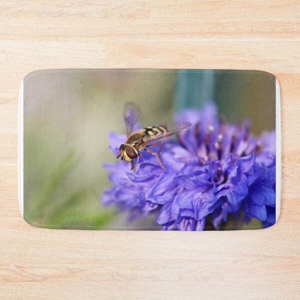 Item preview, Hoverfly on cornflower designed and sold by GreyFeatherPhot.