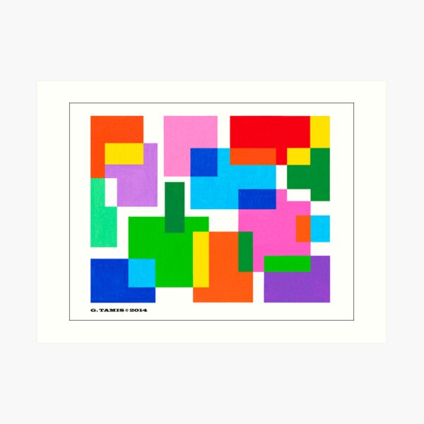 COLOURED SURFACES DISTRIBUTION Art Print